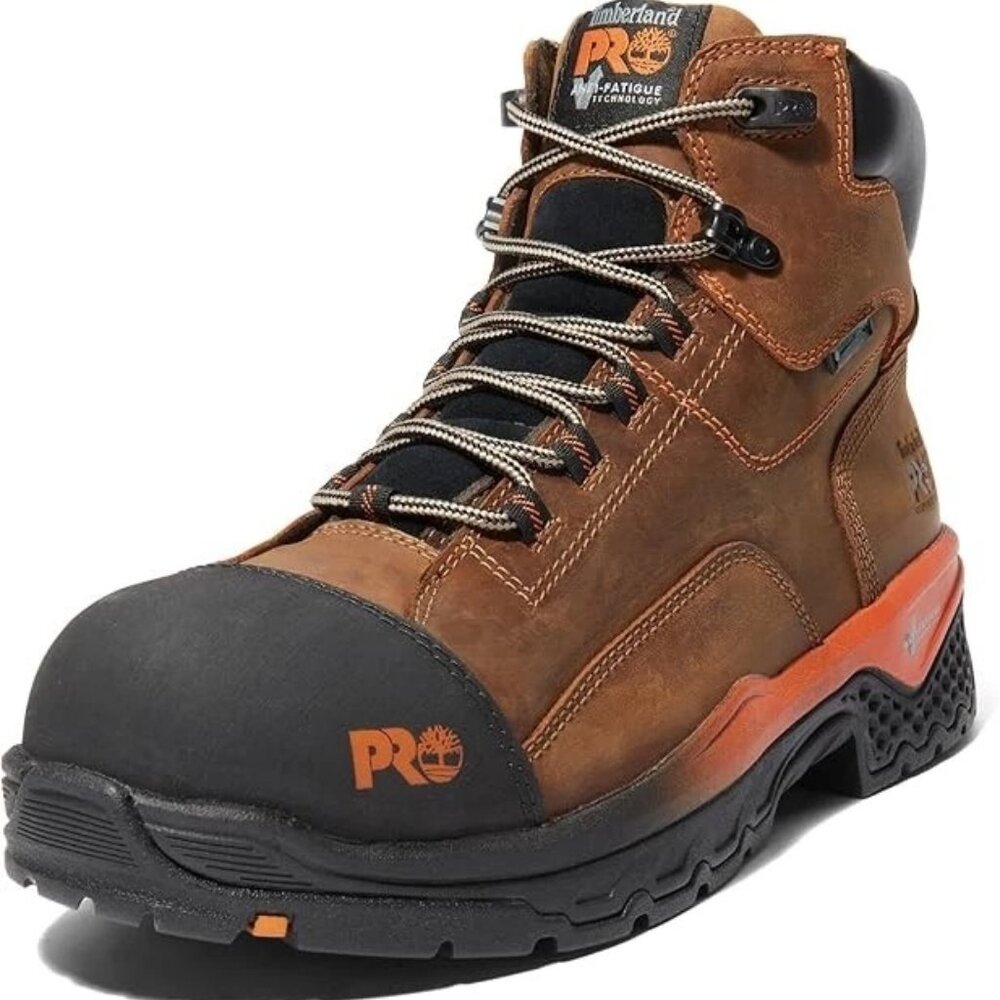 New Timberland PRO Bosshog Men S Brown Comp Toe EH PR WP 6 Inch Boot Size 9.5 M